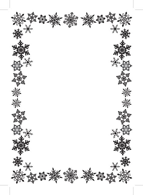 Free Printable Snowflake Border